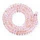 Chapelets de perles en verre peinte par pulvérisation transparent GLAA-N035-03A-B06-2