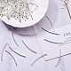 PandaHall Elite 200pcs 35mm Curved Noodle Tube Beads Sleek Silver Twist Curved Long Tube Spacer Beads for DIY Jewelry Making KK-PH0036-17-4