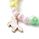 Opaque Acrylic Beads Stretch Bracelet Sets for Kids BJEW-JB06407-4