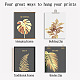 Superdant 6ピース ゴールデン植物 キャンバスプリント ボヘミアンリーフ ウォールアート フレームなし写真 熱帯植物の葉の絵画 リビングルーム オフィス ベッドルーム バスルーム スタディルーム (フレームなし) AJEW-WH0173-150-7