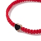 Bracelets réglables en perles tressées en fil de nylon BJEW-JB09768-02-3