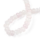 Rosa naturale fili di perle di quarzo G-R402-4x6-16-4