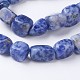 Fili di perle di diaspro macchia blu naturale G-I198G-11-3