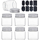 BENECREAT 15PCS 50ml Clear Glass Bottles Candy Bottle with Aluminum Screw Top Empty Sample Jars with 2 Sheets Labels for Spice Herbs Small Items Storage Wedding Favors CON-BC0006-07-1
