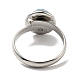 K9 стеклянное плоское круглое кольцо на палец RJEW-G253-02A-P-4