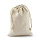コットンラッピングポーチ巾着袋  ギフトサシェバッグ  モスリンバッグ再利用可能なティーバッグ  小麦  17x12cm ABAG-R011-13x18-4