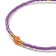 Bracelets réglables en perles tressées d'aventurine jaune naturelle BJEW-F391-A17-7
