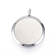316 Stainless Steel Diffuser Locket Pendants STAS-P105-01A-3