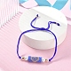 Colonne de perles et de graines de verre avec bracelet à maillons en forme de cœur BJEW-MZ00028-02-2