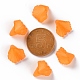 つや消しアクリルビーズキャップ  花  オレンジ  12x12x9mm  穴：1.2mm  約1700個/500g MACR-S371-10A-724-4