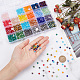 Hobbiesay 1008 Stück 24 Farben galvanisierte Glasperlenstränge EGLA-HY0001-06-3
