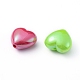 Color de ab plateó los abalorios de acrílico del corazón para el collar del bubblegum PACR-R201-20x21mm-M-3