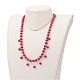 Colliers avec perles en verre à la mode NJEW-JN01783-5