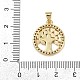 Латунные микро проложить кубического циркония подвески KK-D376-01G-3