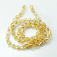 Electroplate Glass Beads Strands EGLA-D015-7x5mm-08-2
