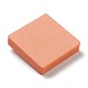樹脂人工大理石ジュエリーリングディスプレイ  PUレザーと  正方形  サンゴ  5.4x5.4x1.55cm AJEW-H117-12-3