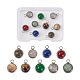Fashewelry 9pcs 9 Stile natürliche gemischte Steincharme G-FW0001-28-1
