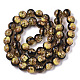 Chapelets de perles d'argent en verre de chalumeau manuelles FOIL-T003-03F-2