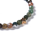 Bracelets de perles tressées de pierres précieuses naturelles et synthétiques BJEW-JB04215-3
