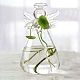 天使の形をしたガラスの花瓶  ホームオフィスの庭の装飾用の水耕テラリウムコンテナ花瓶  透明  50x100mm PW-WG63977-01-1