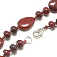 Natural Red Jasper Beaded Necklaces NJEW-S399-19-2