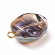 Electroplate Glass Beads Pendants PALLOY-JF01479-4