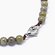 Natural Dendritic Jasper/Chohua Jasper Graduated Beads Necklaces and Bracelets Jewelry Sets SJEW-L132-08-4