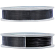 BENECREAT 165-Feet 0.017inch (0.45mm) 7-Strand Black Bead String Wire Nylon Coated Stainless Steel Wire for Necklace Bracelet Beading Craft Work TWIR-BC0001-03A-03-5