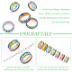 UNICRAFTALE 14pcs Rainbow Ring Blank 7 Size Titanium Steel Grooved Finger Ring Round Empty Blank Core Ring for Inlay Resin Ring Handmade Ring Jewelry Making Gift RJEW-UN0002-65MC-5