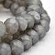 Pearl Luster Plated Faceted Rondelle Glass Beads Strands EGLA-J054-8x5mm-PL01-1