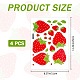 Wasserfeste selbstklebende Erdbeeraufkleber aus PVC DIY-WH0502-31-2