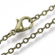 Brass Cable Chains Necklace Making MAK-N029-01AB-1