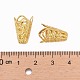 Tapas de abalorios de flor de oro de hierro X-E047Y-G-4
