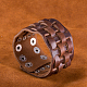 Cuir tressé vogue des bracelets de la moelle des hommes BJEW-BB15590-11