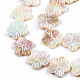 Fili di perle di conchiglia d'acqua dolce naturali galvanizzate SHEL-N026-203A-01-3