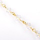 Handmade Bicone Glass Beads Chains for Necklaces Bracelets Making X-AJEW-JB00039-01-1