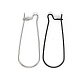 304 Stainless Steel Hoop Earrings Findings Kidney Ear Wires STAS-L216-22A-M-2