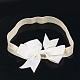 Niedlich elastischen Babystirnbänder Haar-Accessoires diy mit Tuch bowknot OHAR-Q002-04J-3