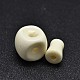 3-Hole Natural Howlite Guru Beads TURQ-E017-01-24x12mm-2