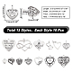 arricraft 130 Pcs 13 Styles Heart Charm Pendants FIND-AR0003-44-2