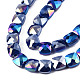 Electroplate opaco colore solido perle di vetro fili EGLA-N002-42-3