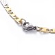 304 Stainless Steel Mariner Link Chain Necklaces X-NJEW-F261-12GP-2