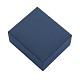 黒いベルベットの正方形の革のペンダントネックレスのギフトボックス  マリンブルー  7x8.2x3.8cm LBOX-D009-06B-2