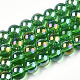 Chapelets de perles en verre transparent électrolytique GLAA-T032-T8mm-AB07-1