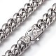 201 Stainless Steel Curb Chain Necklaces NJEW-P243-01P-01-2