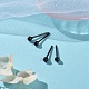 Гипоаллергенные серьги-гвоздики из биокерамики с цирконием и керамикой EJEW-Z023-11D-2