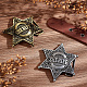 2 pièces 2 couleurs boucle de ceinture de shérif occidental en alliage de style vintage pour hommes AJEW-FG0003-11-5