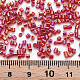 ガラス竹ビーズ  透明色の虹  赤ミディアム紫  2.5~3x2mm  穴：0.9mm  約15000個/ポンド SEED-S032-10A-165B-4