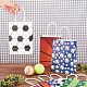 OLYCRAFT 25Pcs 5 Colors Sports Party Favor Bags Rectangle Sport Party Paper Bags Party Gift Treat Bags with Handles for Soccer Baseball Basketball Football Sports Themed Birthday Supplies Decorations CARB-OC0001-01-3