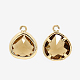Real 18K Gold Plated Brass Glass Pendants GLAA-J039-01G-2